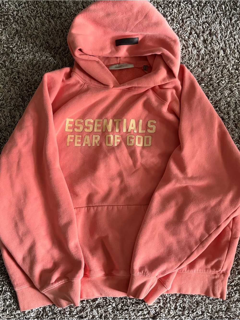 Fear of God Essentials Adult Coral Hoodie